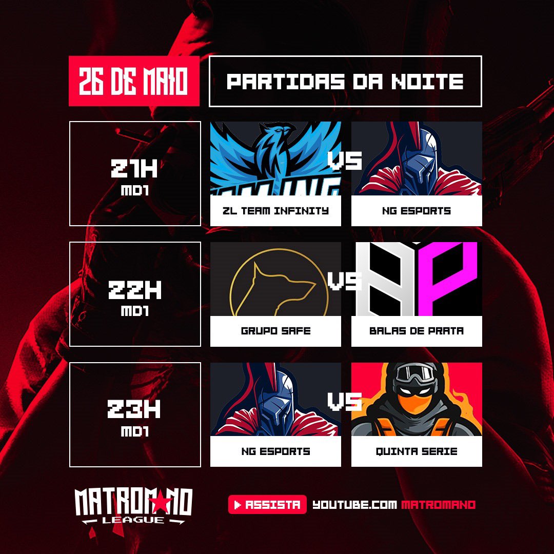 matromano11's tweet photo. HOJEE TEMM!!
Nesse domingo dia 26 de maio, vamos para o 2º dia de jogos da fase de grupos. Os jogos começam às 21hrs, então deixa anotado para você não perder nada do que vai rolar!
Link: https://t.co/oJOylU5VIa
.
.
.
#cs2 #matromano #matro https://t.co/vwnVuHMIIk
