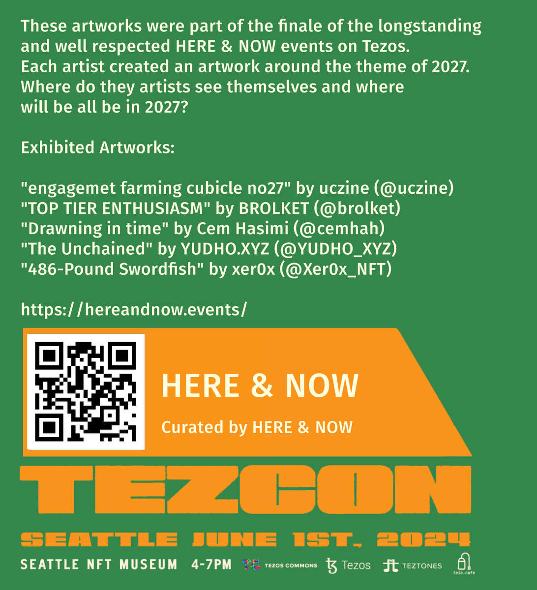 @seanftmuseum @hereandnow_exp  curation at #TezCon June 1st, at the Seattle NFT Museum 
teia.cafe/KT1VsWWBsDRrrY…