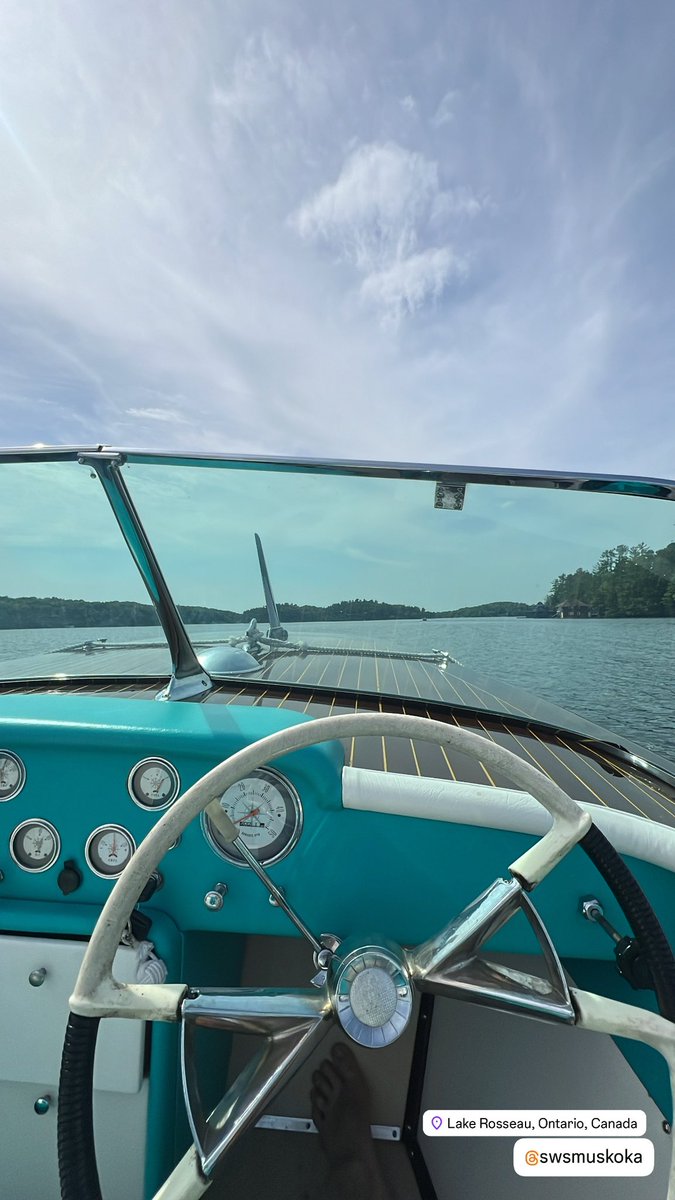 Beautiful day on the water in #Muskoka #lake #lakelife #woodyboat