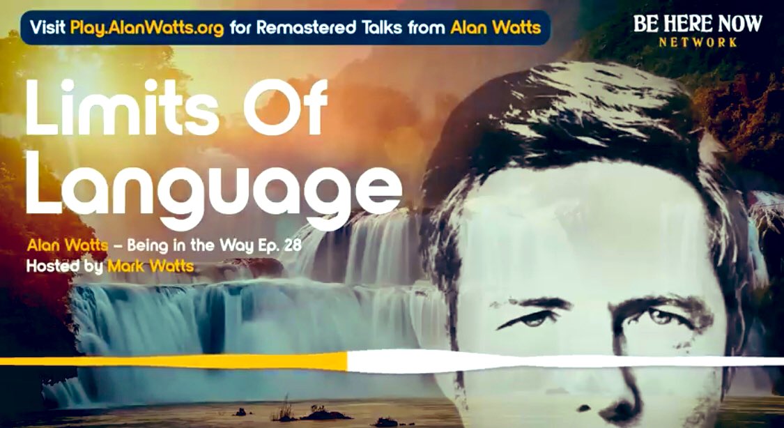 FloraCarbon's tweet image. #AlanWatts on the #LimitsofLanguage – Being in the Way Podcast Ep. 28 -... youtu.be/MZZPLbi2SD4?si… via @YouTube 
Alan Watts, my very first self-chosen #guru, 1967 readings, "The Book" (plus "Siddartha" &amp;amp; "Khalil Gibran"). 
"Suspend your description...."