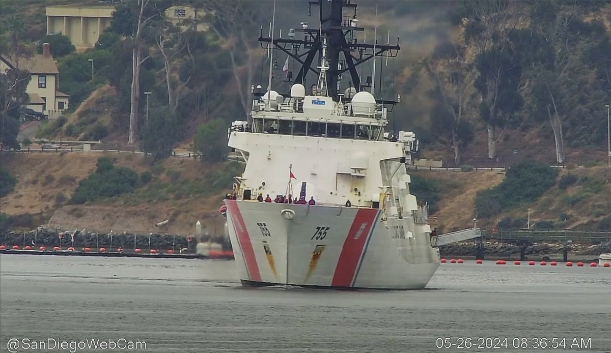 USCGC Munro (WMSL 755) Legend-class cutter coming into San Diego - May 26, 2024 #uscgcmunro #wmsl755 SRC: webcam