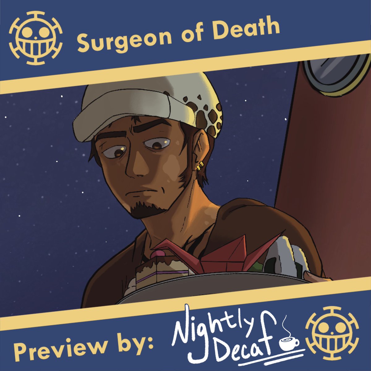 Sharing one of my spot pieces for the Surgeon of Death @Law_Zine 🍙! So excited to accompany @chenziee1358’s amazing fic :D Pre-orders are open now, check out all the other lovely pieces everyone has worked so hard on!! All proceeds go towards a great cause 💛