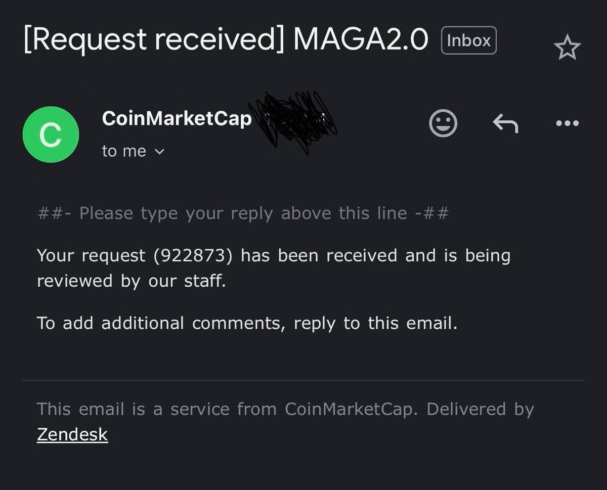 Maga2oneth's tweet photo. #MAGA20

CMC for $MAGA 2.0 has been applied. Ticket number : 922873 https://t.co/E0ef9Do27I