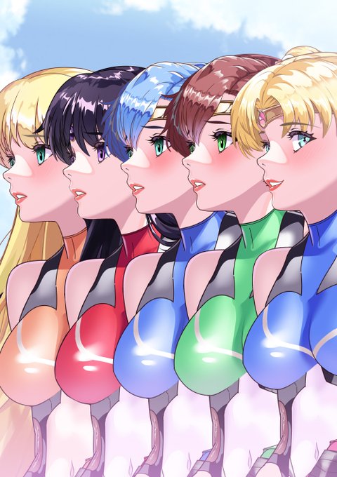 おはようございます❤(#^.^#)
全員整列❣❣

#セーラームーン 
#セーラー対魔忍 