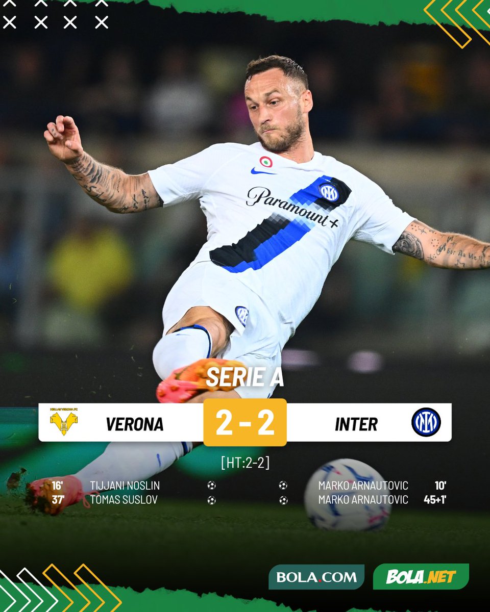 Bolanet's tweet photo. #LiveBolanet FT: Hellas Verona 2-2 Inter Milan | Possessions: 35%-65% | Shots: 12-15 | Corners: 9-3

Sang jawara Serie A tutup musim ini dengan hasil seri lawan Verona.

📸: X/Inter

#seriea #hellasverona #intermilan #blnrin #bolanetreview https://t.co/sfsJtcng60