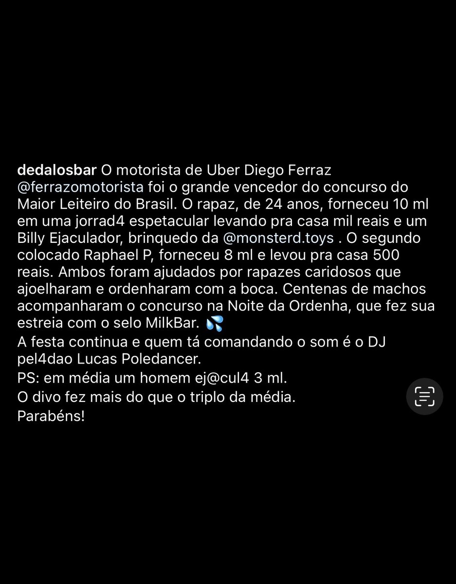 GENTE? Homem ganha concurso de 'Maior Leiteiro do Brasil' em bar gay de São Paulo após ej@cular 10ml ao-vivo 😳