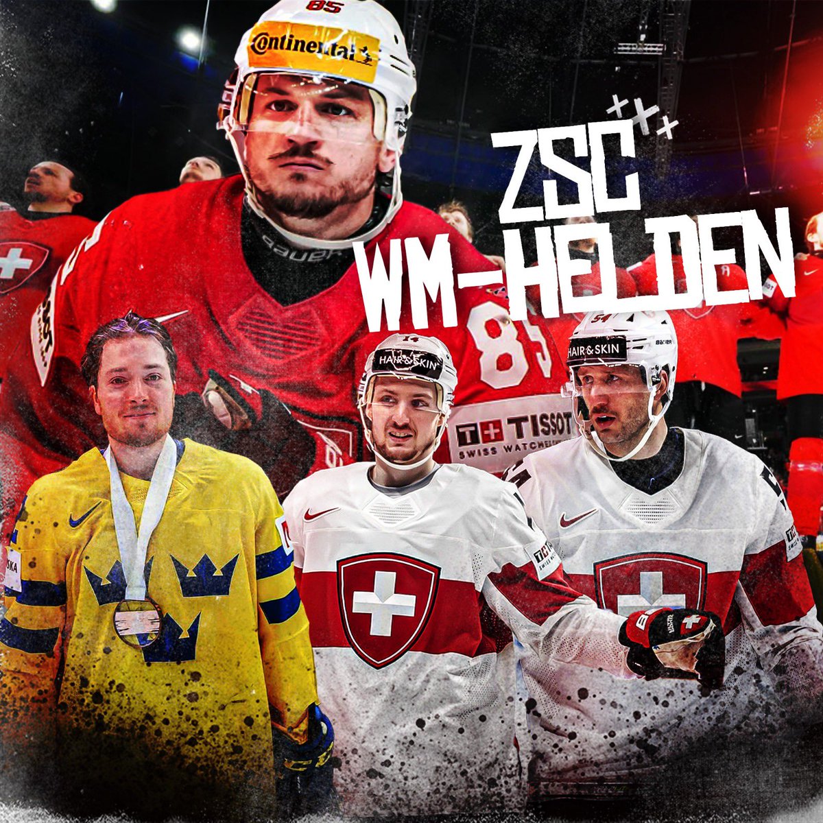 ZSC WM-Helden 🥈🇨🇭🥉🇸🇪🦁 Stolz uf de 2. Platz vo eusne Lions mit dä Schwizer Nationalmannschaft 🙌🏻 Gratulation an Dean Kukan, Christian Marti & Sven Andrighetto für Silber 🥈🇨🇭 And congrats Jesper Frödén for bronze with Sweden 🥉🇸🇪 #deZischmeh #hoppschwiiz