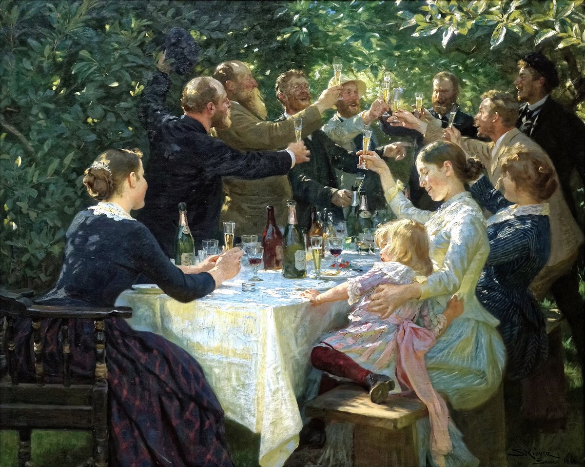 mood 🥂 Peder Severin Krøyer (1888), 'Hip, Hip, Hurrah!