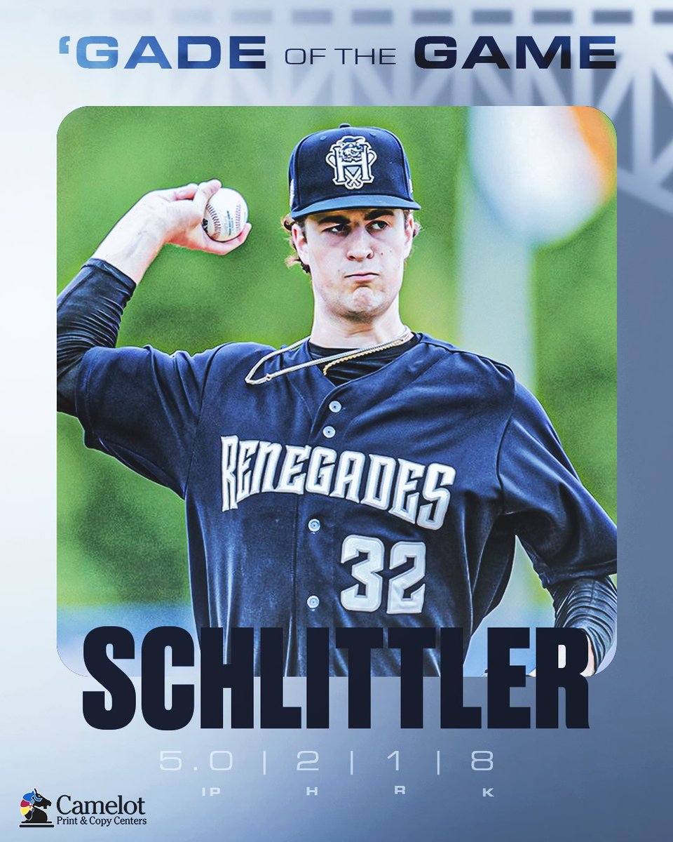 Today's Gade of the game is Cam Schlittler who had 8 strikeouts in 5 innings! Presented by @CamelotPrinting