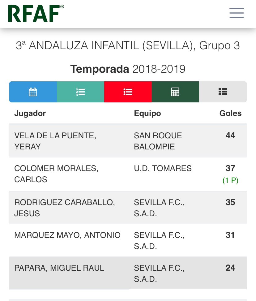 Foto oficial: Real Federación Andaluza de Fútbol