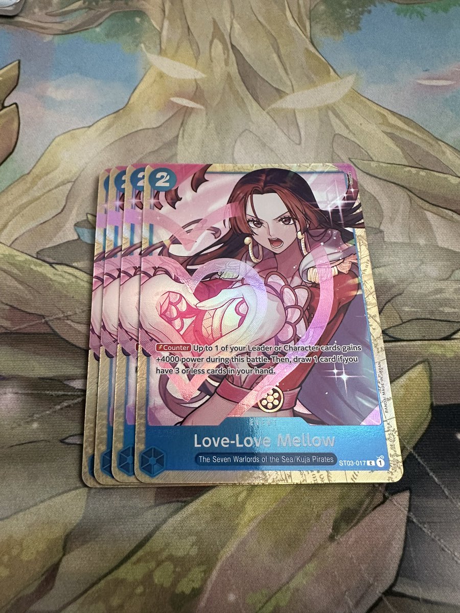 S/O to @E_S_Collectible for the love-love mellows nami deck gonna look nice