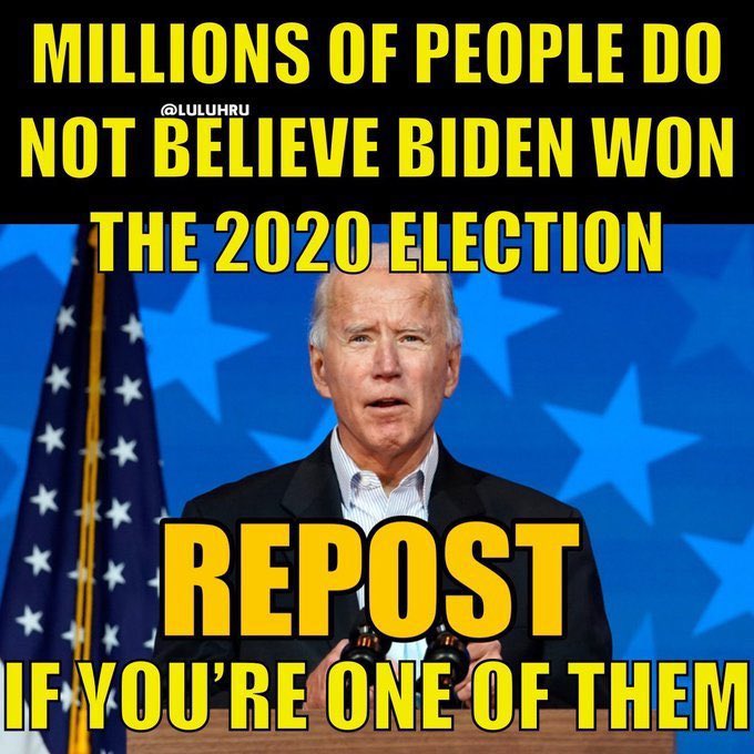 Share this post if you believe Biden and the Democrats used election fraud and interference to steal the 2020 election. Will they do it again in 2024?