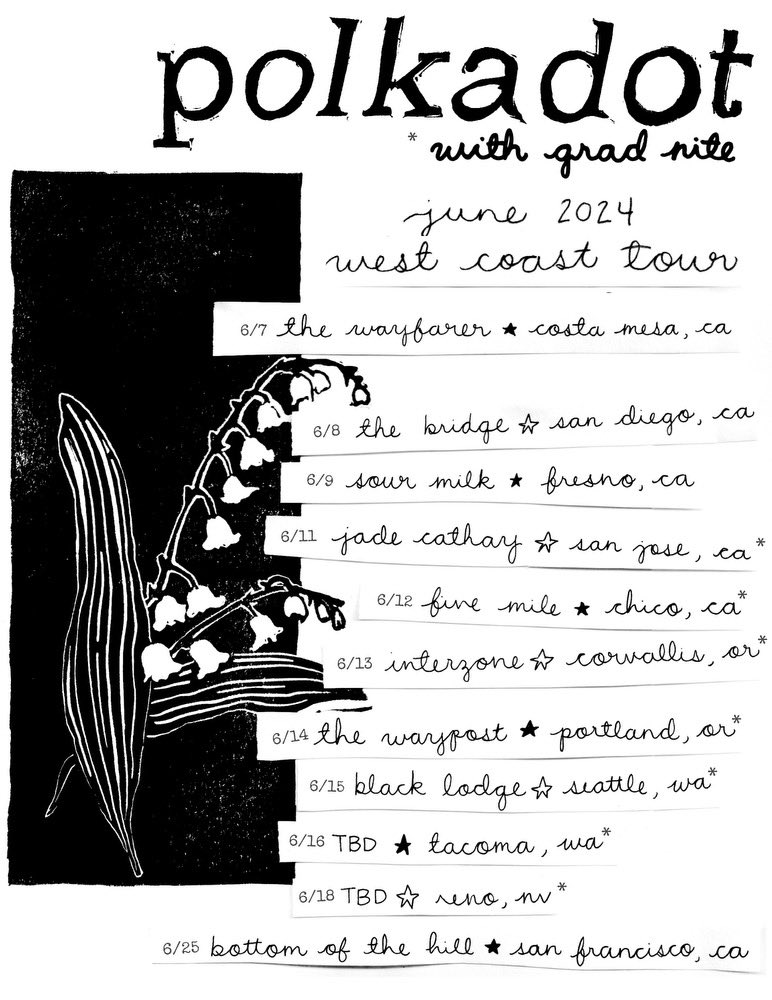 2024 west coast BAMF tour…polkadot, grad nite, come support ur local BAMFs ~ see u soon 😙🫶🏽🫂