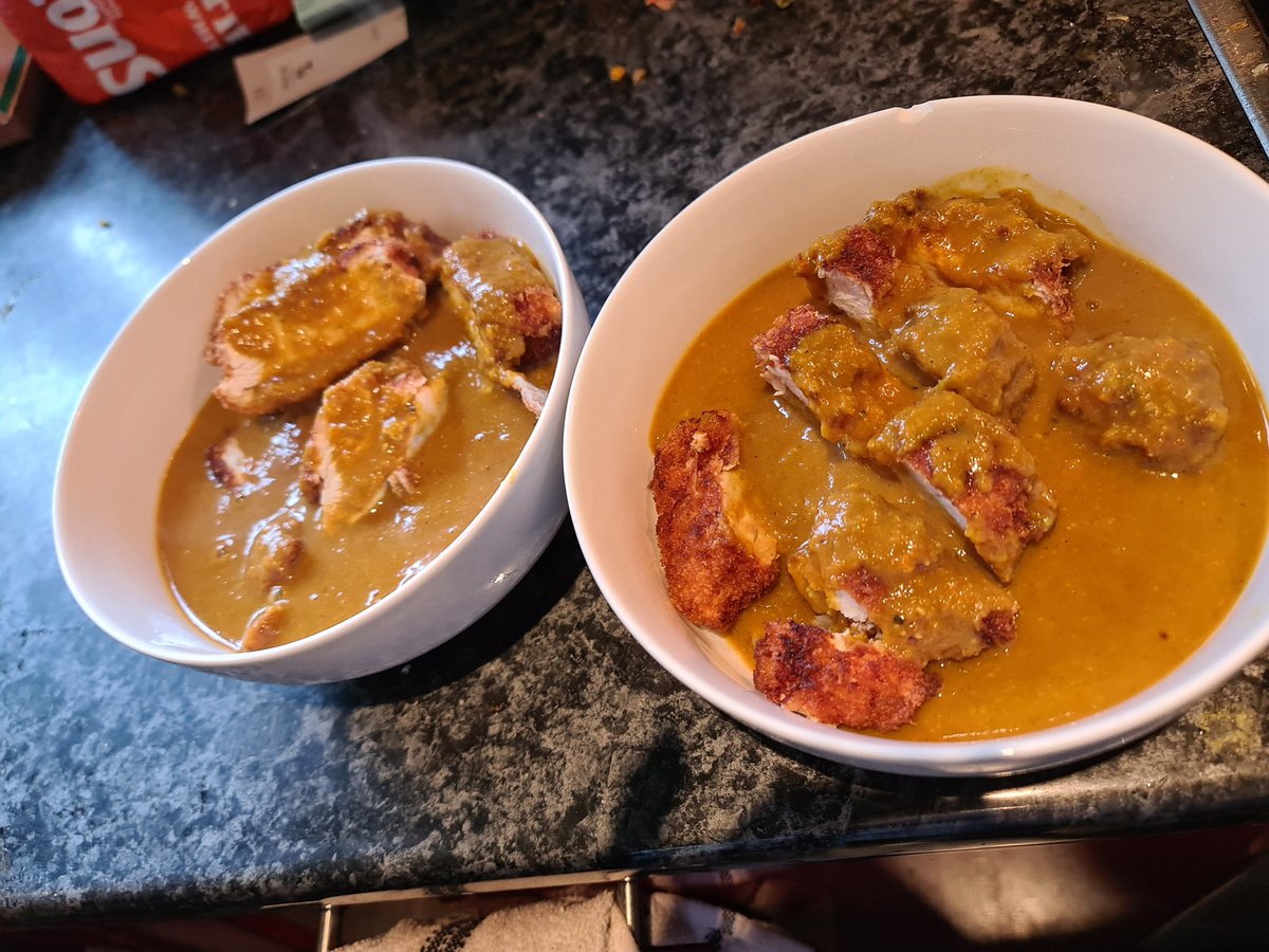 FemboiCooking's tweet image. made katsu curry for the boyf bc we've both been sad