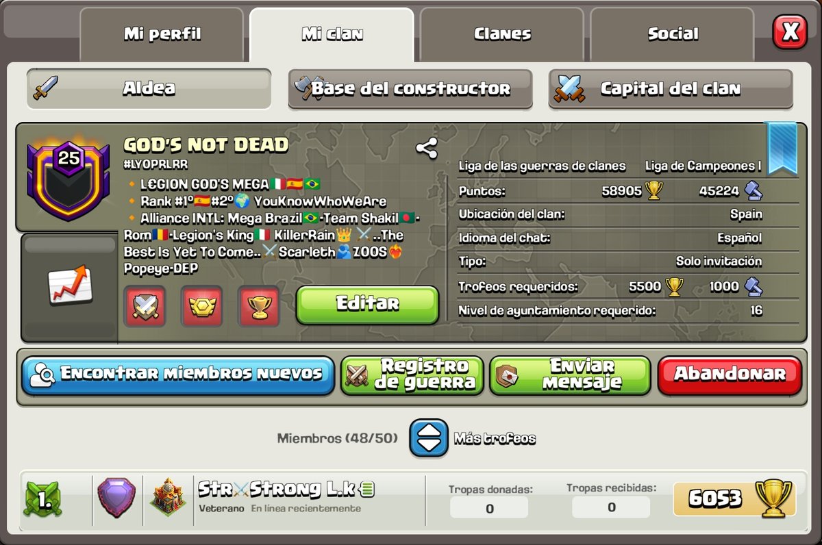 Popeye-DEP.
Hoy es un día triste porque un compañero del juego se nos ha ido. No tuvimos el placer de coincidir con él, pero creemos que lo mejor es que hoy se los dediquemos a él, dando un pequeño apoyo a todos sus amigos y familiares. 
Mucha fuerza a todos de parte de GOD'S🖤