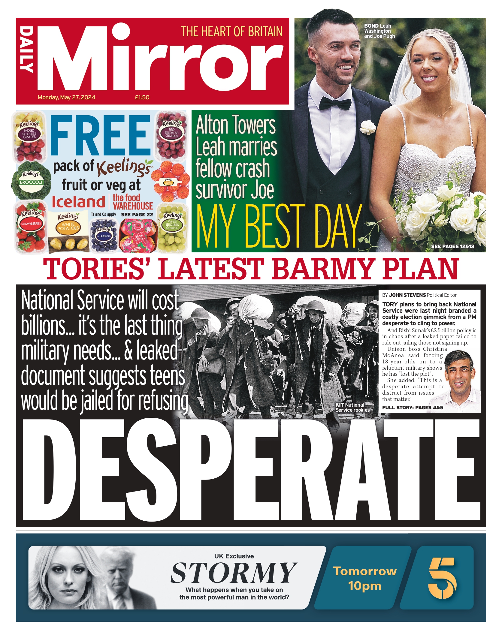 Monday's front page: Desperate https://www.mirror.co.uk/news/politics/leaked-tory-briefing-note-doesnt-32894713
#TomorrowsPapersToday 