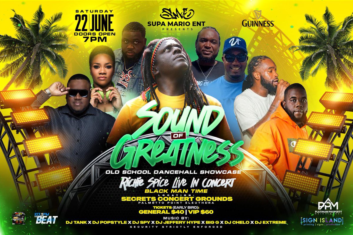 Eleuthera June 22nd we coming in hot. Bobo Tino will also be in the bld