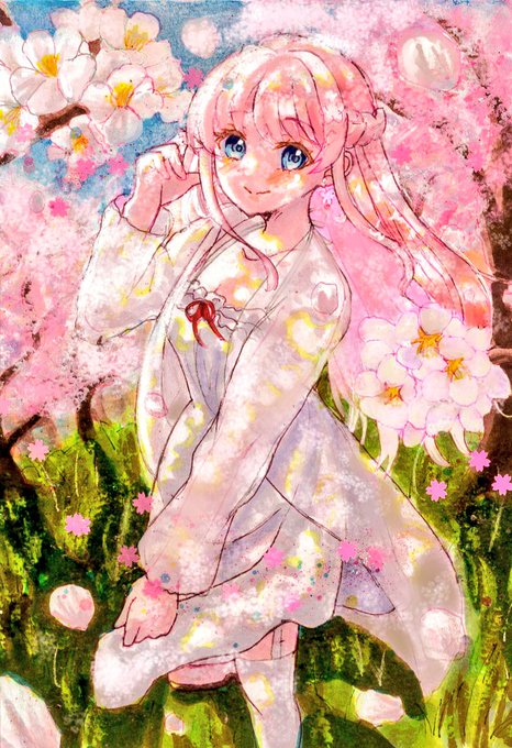 「flower ribbon」 illustration images(Latest)｜4pages