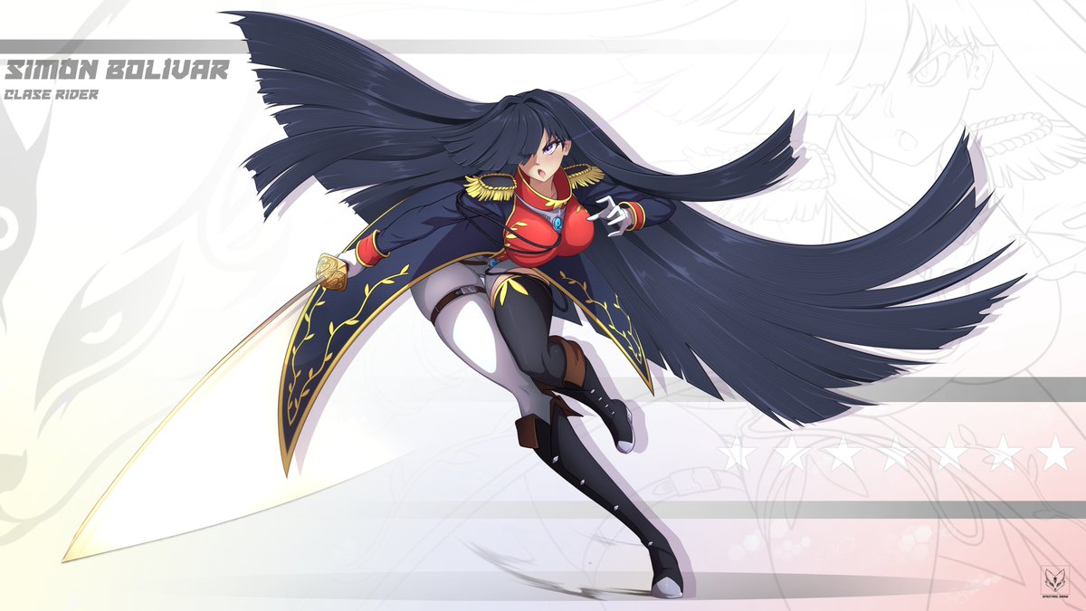 Simón Bolívar como personaje de Fate #anime #Venezuela #digitalart  #clipstudiopaint, image size:1200x675