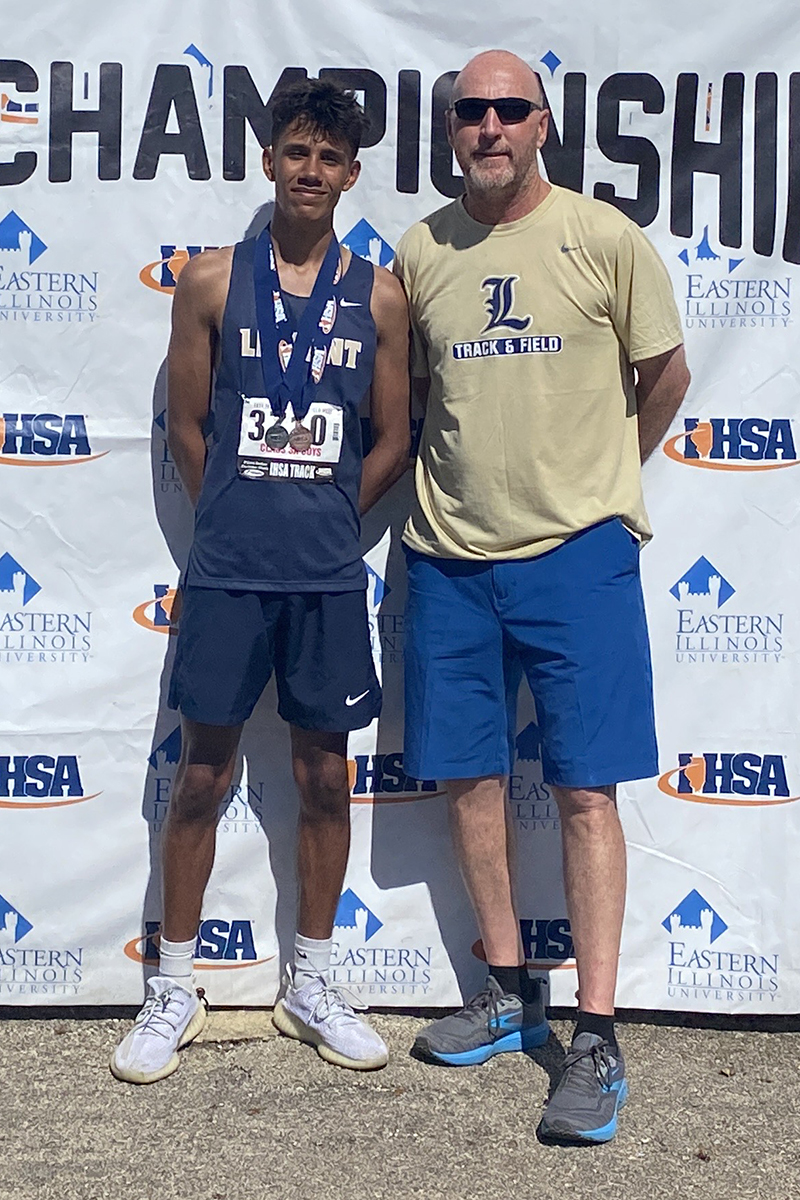 Congratulations to @Lemont_HS's Quinton Peterson, who earned two medals at the 2024 IHSA Class 3A Boys' Track & Field State Finals (2nd, 110 hurdles; 3rd, 300 hurdles) and set personal bests in both events! #WeAreLemont