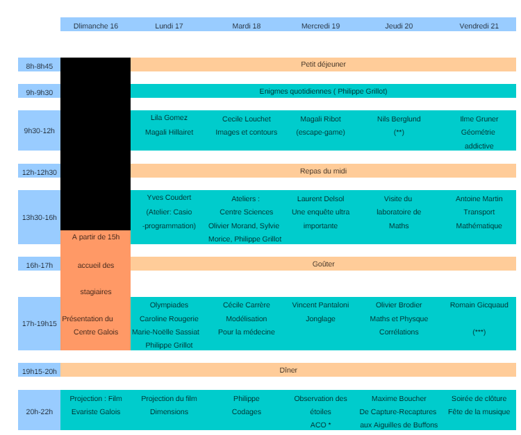 🔎Vos élèves de seconde sont-ils toujours à la recherche d'un stage  ? 
🧪🧮 Pourquoi ne pas leur proposer une semaine autour des #mathématiques et des #sciences au Centre Galois !
⚠️ Plus que quelques places disponibles....
 ℹ️  centre-galois.fr/index.php
👇Programme 👇