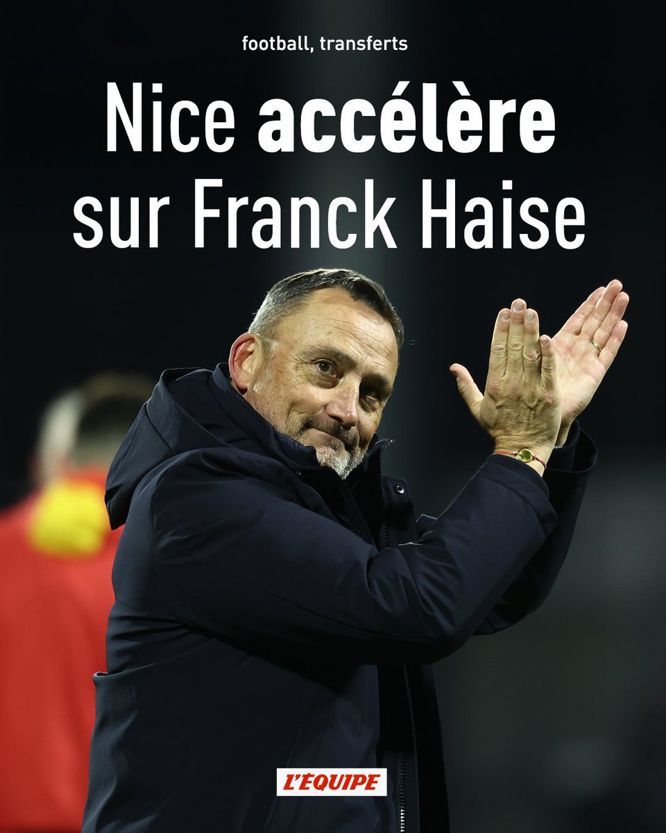 Nice accélère sur Franck Haise, l'entraîneur du RC Lens Parallèlement au dossier Bruno Genesio, les dirigeants du club azuréen ont accéléré, ces derniers jours, sur la piste menant à l'entraîneur de Lens ow.ly/x3vJ50RW5nb