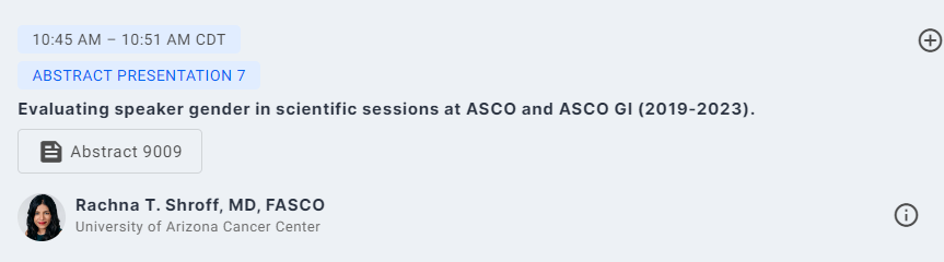 montypal's tweet photo. At #ASCO24 - an incredibly impt topic being addressed by @rachnatshroff & colleagues on June 3 at 10:45 am in E450a. Looking across 5y of @ASCO & #GIASCO symposia, they identify significant gaps in M v F abstract presenters & the difference is quite staggering (ASCO 76% vs 24%, ASCO GI 78% vs 22%, p <0.001 for both). Let's band goether & figure out how to address this.