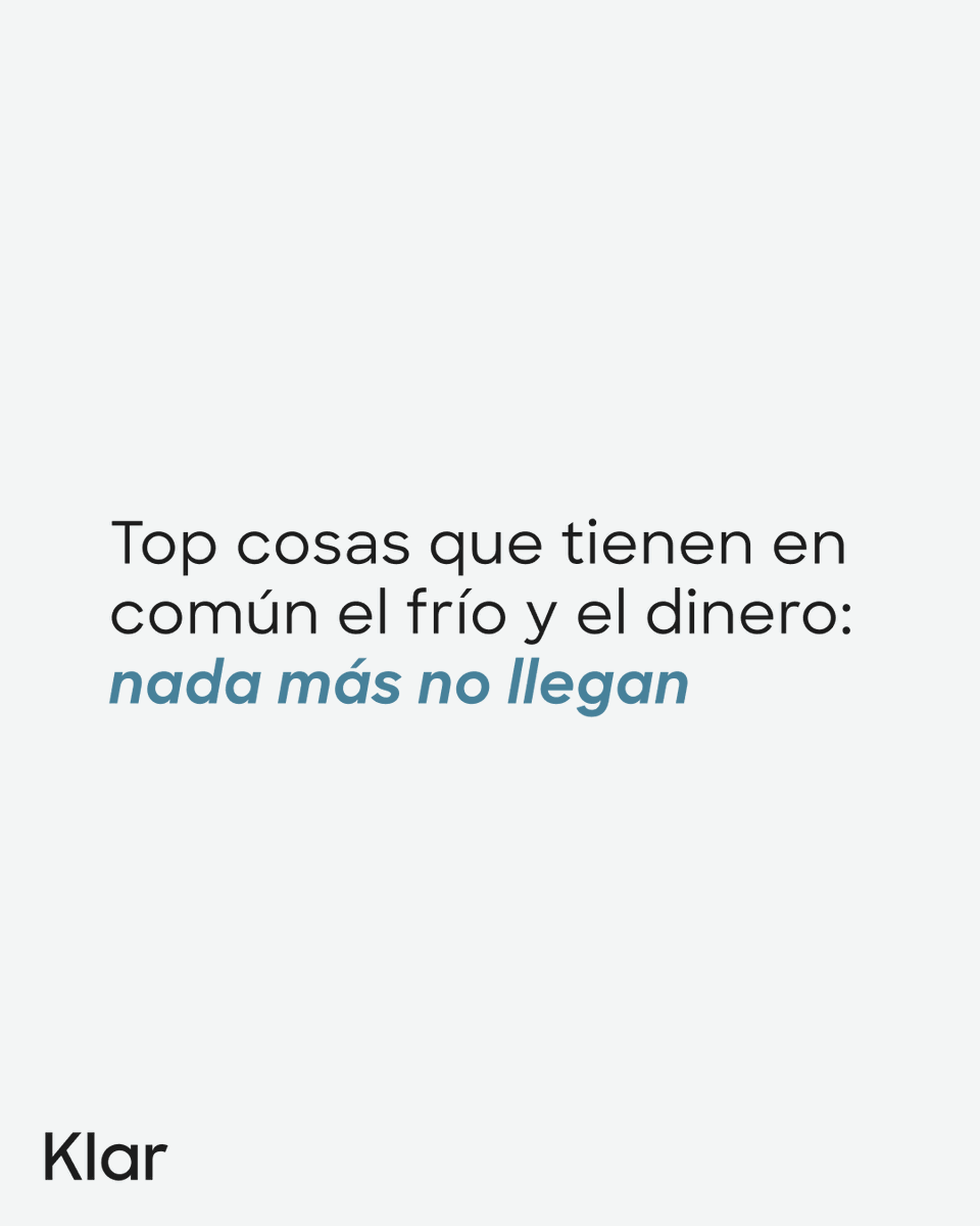 Like si te urge más el frío 👍
Comenta si aguantas el calor, pero no la falta de quincena 💰🥵
#CuentaConKlar #Ahorro #EducaciónFinanciera #FinanzasPersonales