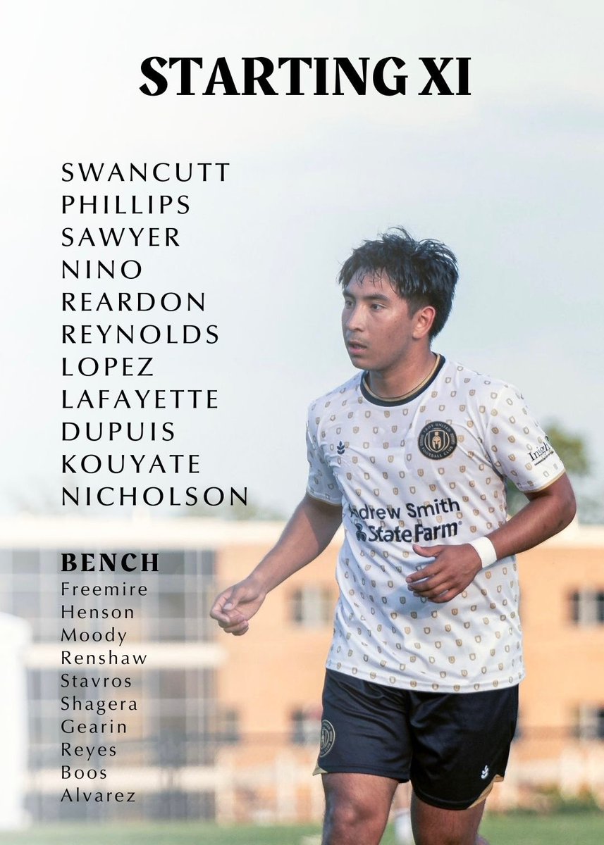 troyunitedfc's tweet photo. 45 minutes until kickoff vs Thundercats! Here’s the starting XI. 

#UpTheTroy https://t.co/EFNvywrmFh