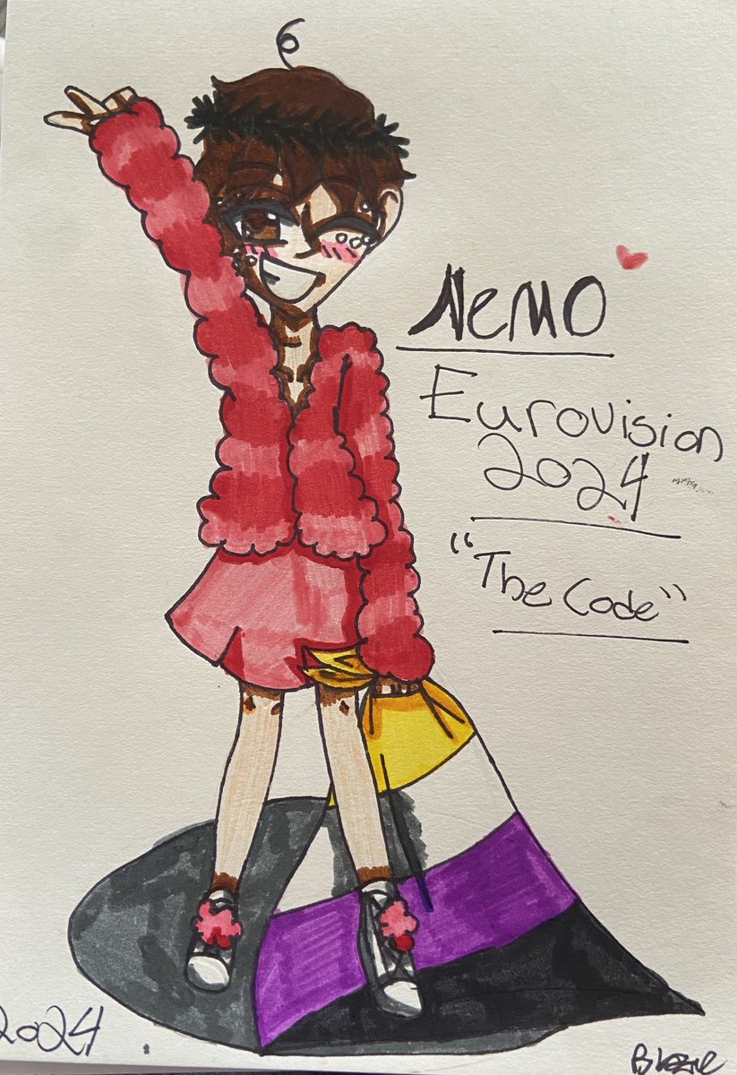STAYing_Red's tweet image. Idk if this’ll get attention BUT here’s some Nemo fanart
#eurovision2024 #NemoTheCode #NemoEurovision #EurovisionFanart #Fanart #Artist