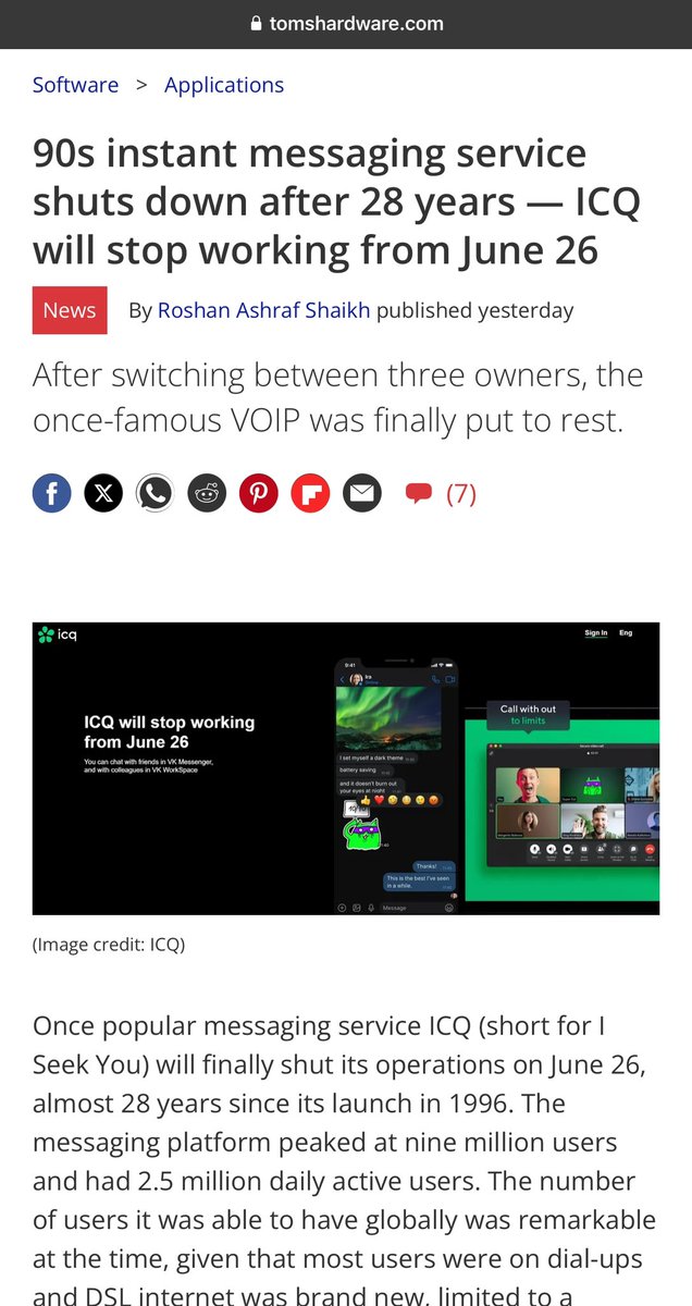 mcleger's tweet image. RIP #icq