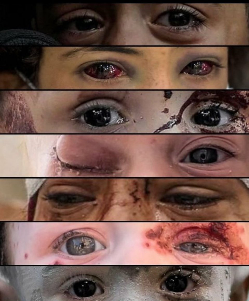 Tebessümle bakması gereken gözler...
#GazzeKanGölü 
#RafahOnFire