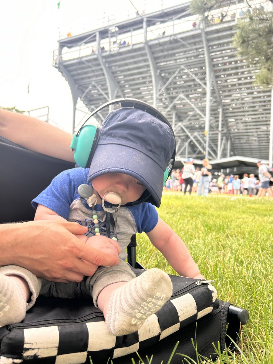 Best day ever. Baby’s first #Indy500!