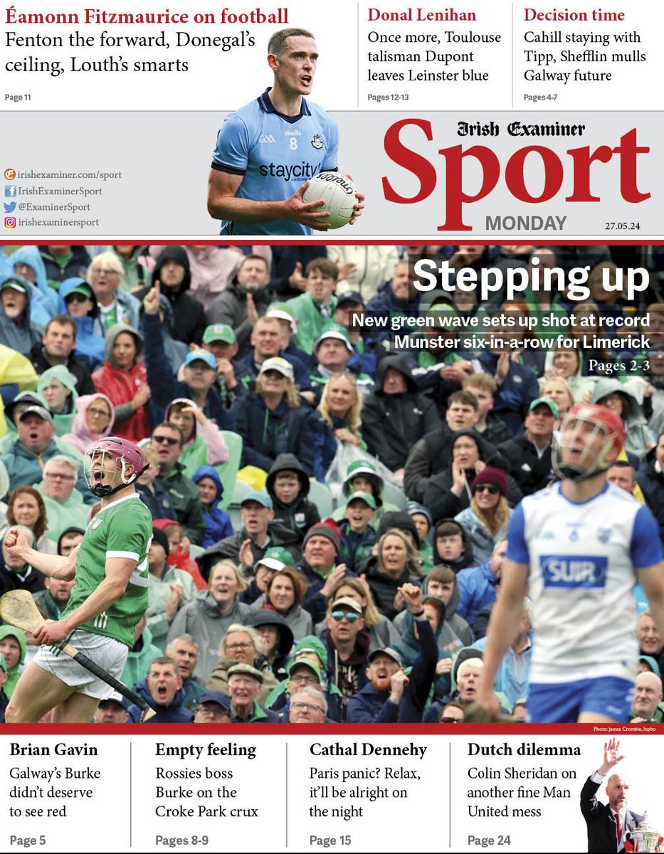 Your Monday serving from ⁦@ExaminerSport⁩. Buy, subscribe to help us continue to do what we do best. The photography, comment, analysis, reaction and reportage from venues near and far doesn’t write itself.