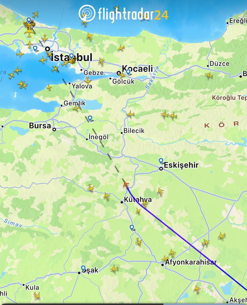 Galatasaray uçağı anlık