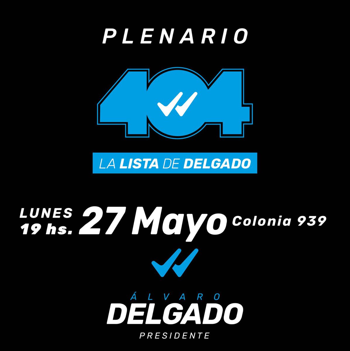 Te esperamos mañana para participar de un nuevo plenario de la 404. ¡A seguir con todo!