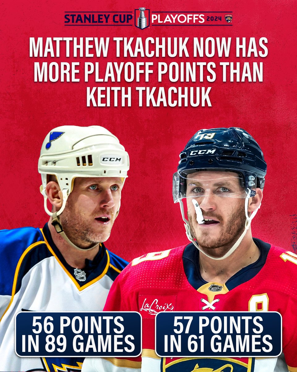Some more bragging rights for Matthew in the Tkachuk household. 🤷‍♂️ #StanleyCup