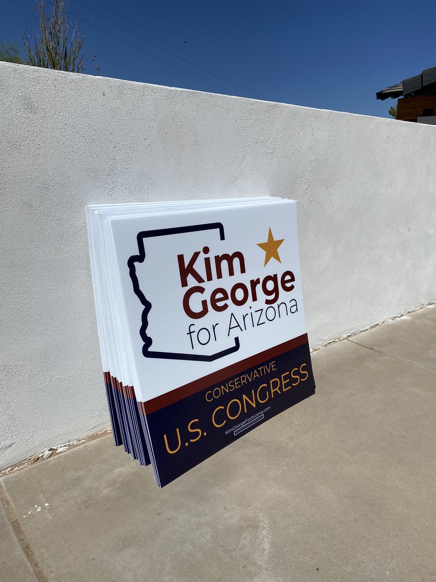 First batch of signs are here!!! 🇺🇸🇺🇸🇺🇸
#kimgeorgeforarizona