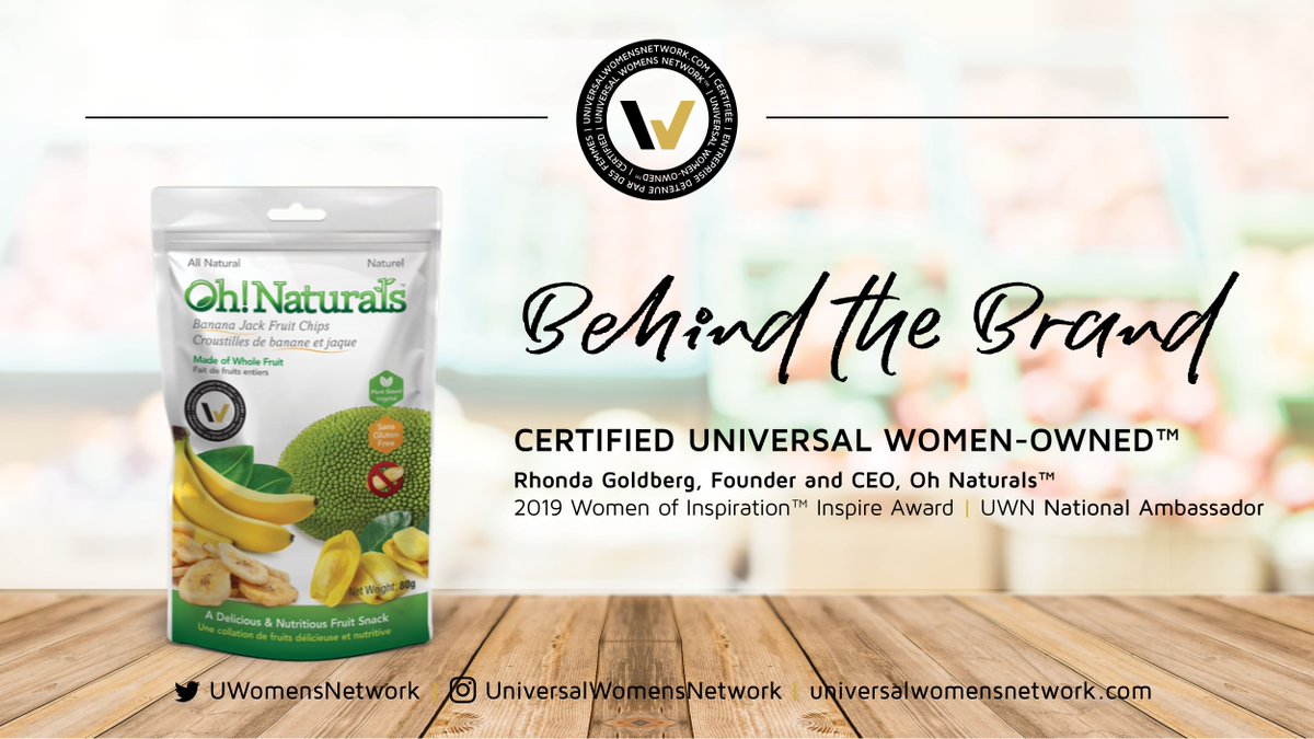 Behind the Brand - Meet Rhonda Goldberg, Certified Universal Women-Owned™, CEO of Oh! Naturals. Being visible as women-owned now offers customers, a choice to support a woman, certification enables products and services to be visible. Read More: universalwomensnetwork.com/blog/ #
