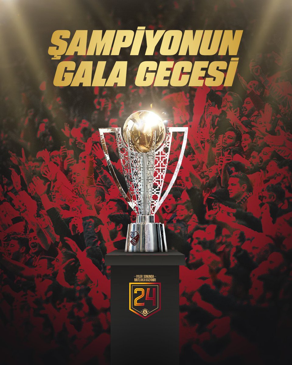 Son Dakika & Spor & Futbol : 2023-24 Sezonu TFF Süper Lig Şampiyonu Galatasaray'ın 'Şampiyonun Gala Gecesi' 27 Mayıs 2024 Pazartesi Günü Saak 19.05'de Ali Sami Yen Spor Kompleksi Rams Park'da Olacaktır Yayınlar GS TV, Bein Sports, Trt Spor ve A Spor Ekranların'da Olacaktır.