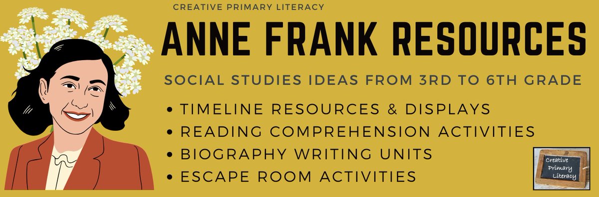 Check out some great ideas and resources for teaching students about the inspirational World War 2 diarist, Anne Frank.

creativeprimaryliteracy.com/blogs/teaching…
