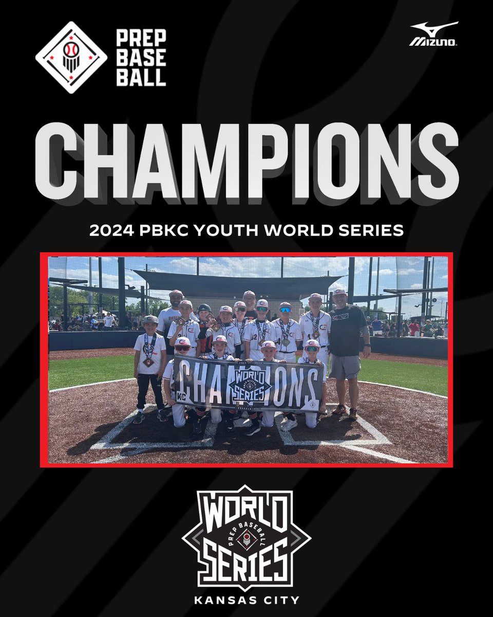 PBTKansasCity's tweet photo. 🏆CHAMPIONS🏆

Congratulations to the 2024 PBKC Youth World Series 12u D3 Champions, Competitive Edge Black!!!       

#PrepBaseballKC #BeSeen https://t.co/x3hZhxkn7u