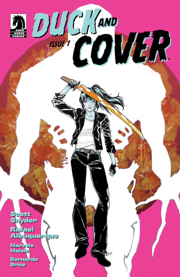 DarkHorseComics's tweet photo. Hit post-apocalyptic series Duck and Cover releases this fall, with collected paperback coming in March 2025. ☢️ Details: https://t.co/LWn4zGuMCs

Originally on @comixology, by @Ssnyder1835, Rafael Albuquerque, Marcelo Maiolo, @bernardobri, variants: Dave Johnson, @ARIELAkris https://t.co/O1YeAAdeRJ