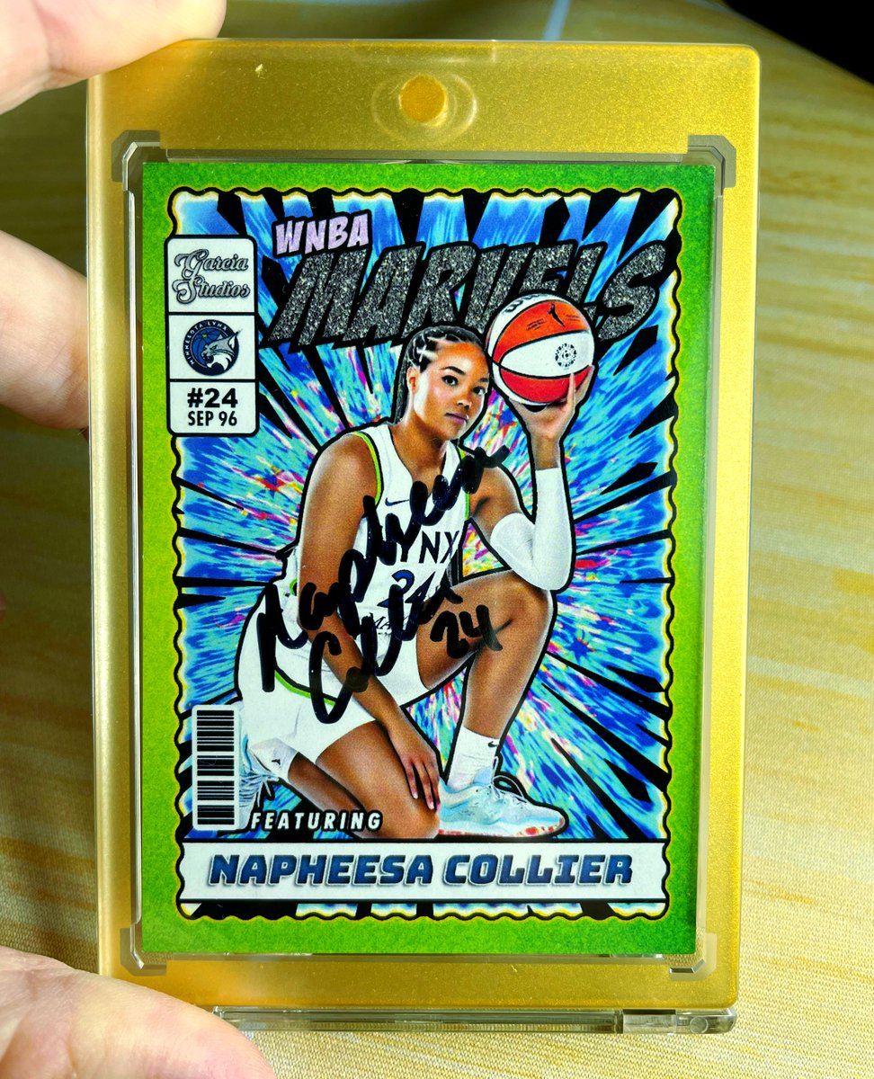 Napheesa Collier AUTOGRAPHED my custom card!!🥰⁠

⁠#napheesacollier #autograph #fenerbahce #minnesotalynx #uconn #uconnwomensbasketball #teamusa #graphicdesign #sportsedits #basketball #wnba #wnbanews #womensbasketball #basketballcards #wnbadraft #wnbatwitter #marvel 👈🏽