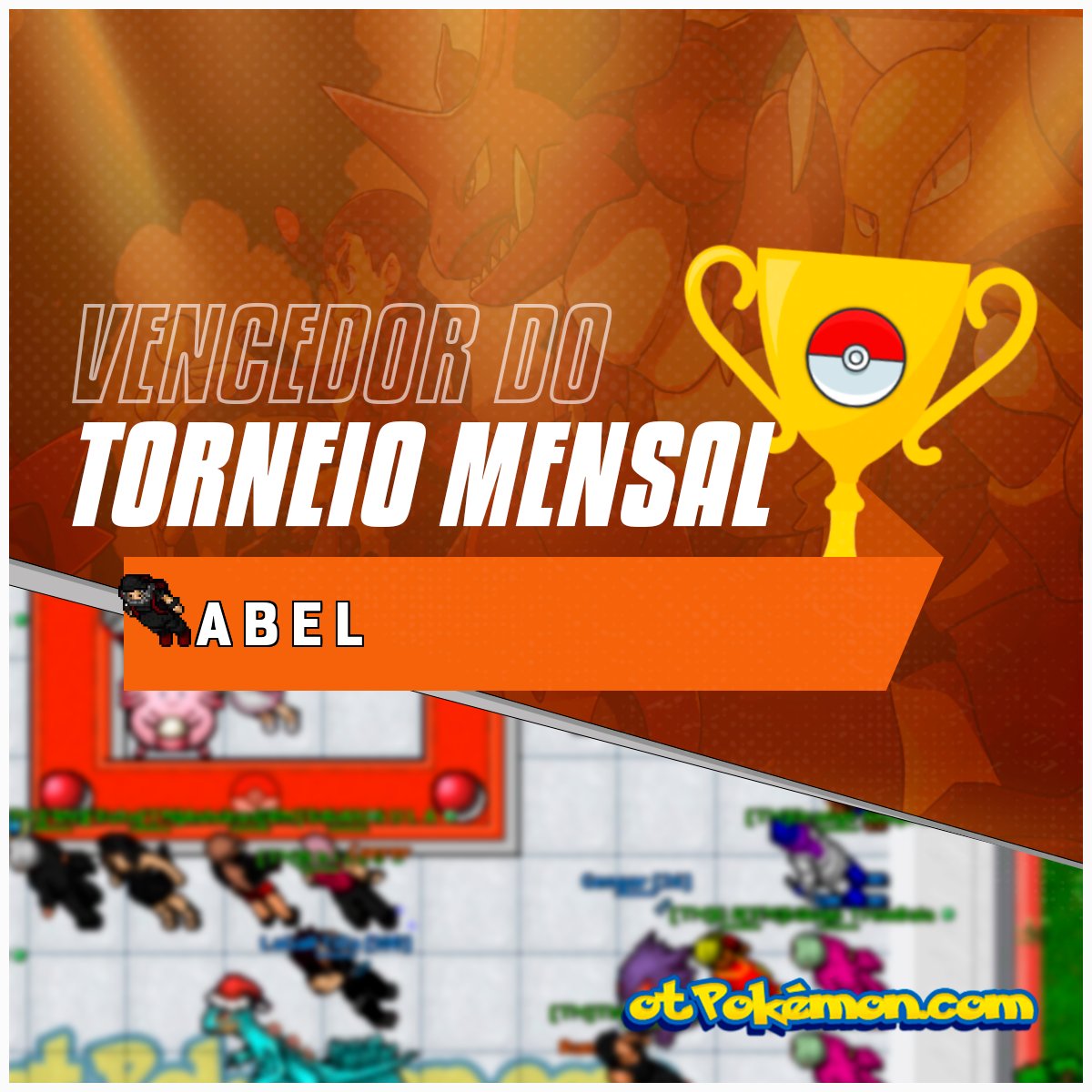 [Torneio Mensal 🏆]

Parabéns ao treinador "A B E L" do mundo Orange pela vitória no Torneio Mensal de maio.
Com essa vitória ele garantiu sua vaga no próximo Torneio Mundial.

A gente se vê no próximo Torneio Mensal.