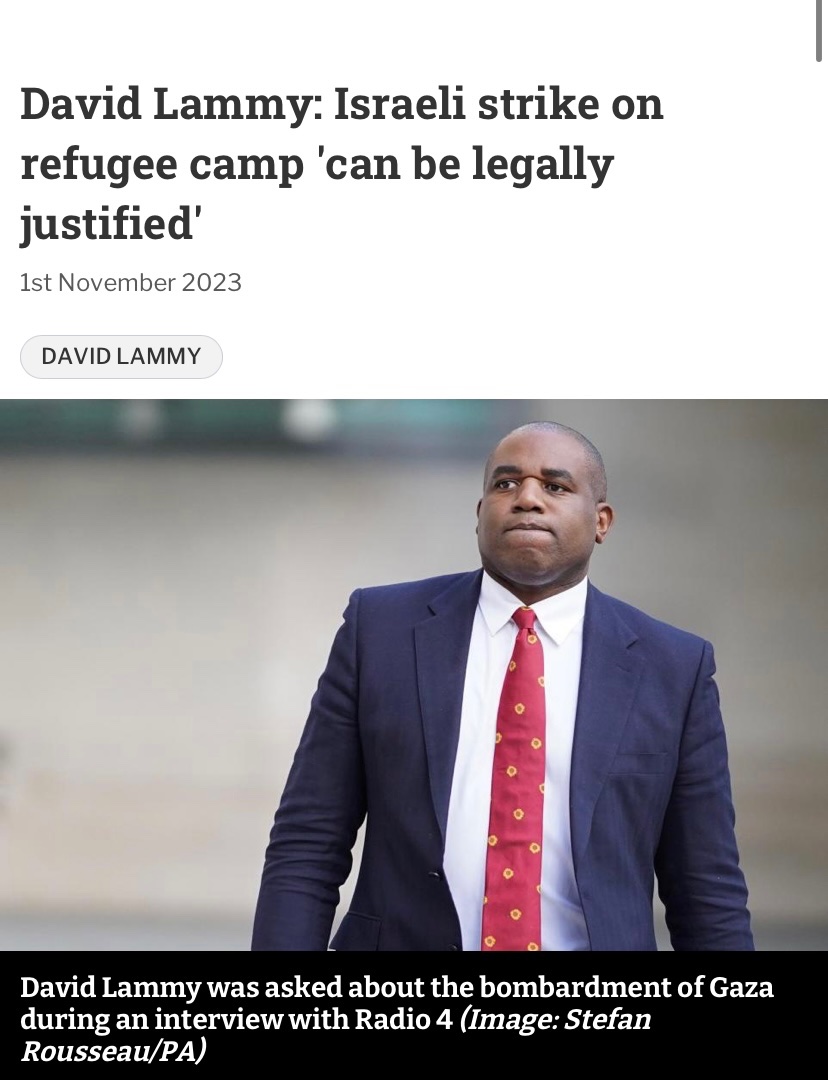 Israel acts with total impunity. 22 people murdered in a displaced persons camp. How do they get away with it? With the full support of the British gov! Sunak told Netanyahu “We want you to win”. At the same time, @DavidLammy made it clear whose side the Labour Party was on.