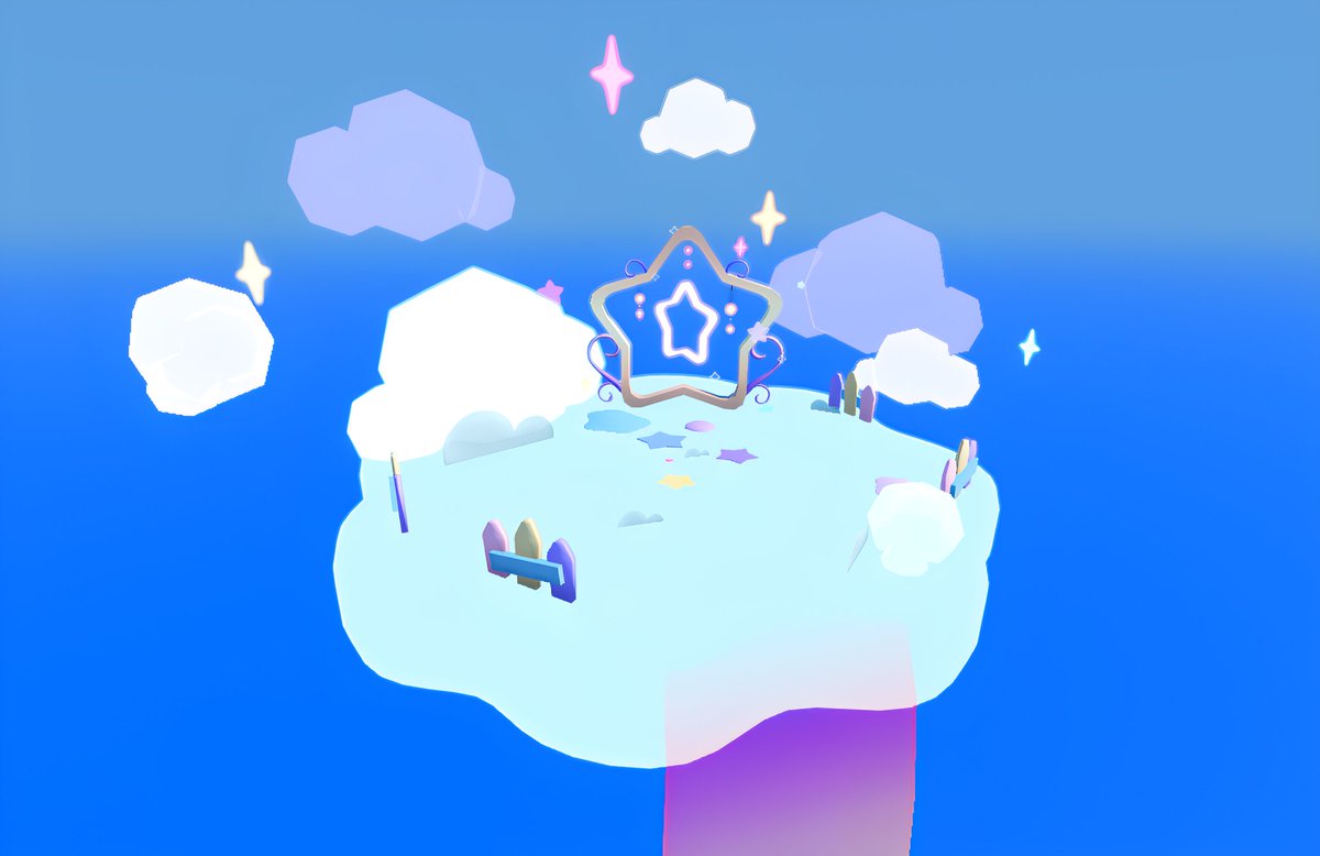 KumiMitsuko's tweet image. A little sneak peek of the World 6 portal one day before the game's release! ☁️🌈⭐
#DesenvolvedorRoblox #RobloxGame #RobloxObby