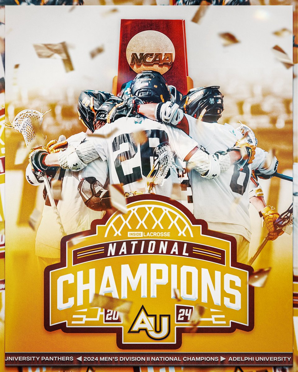 Inside_Lacrosse's tweet photo. .@AdelphiMLax wins the 2024 Division II title!!

The Panthers are champions for the eighth time, ending a 23-year drought!

https://t.co/oyoSEScwHs https://t.co/AtEUFo79Ra