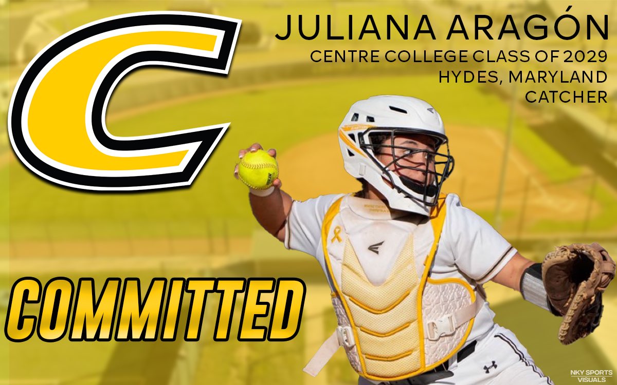 JulesAragon72's tweet photo. I am beyond excited and proud to finally announce that I have verbally committed to further my education and softball career at Centre College!  Huge “thank you” to Coach V and Coach Nat for giving me such an amazing opportunity.  After I had my visit, I immediately knew I wanted Centre to be my home for the next four years💛#blessed #thankful 
@CentreCSoftball @Chaos18UPremier @SharonMorsa @sports_nky @CoachRCarkhuff @OfficerToth @CoachKurtHines @SoftballDown @EastCoastFP @RRainwater1037 @CoachKayeAZ