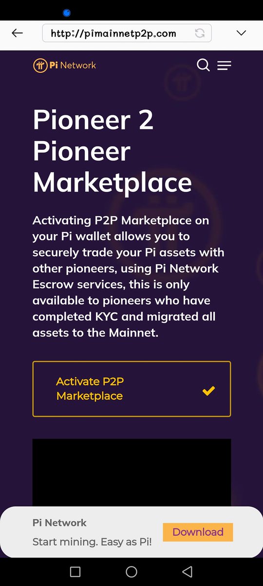 What is your insight in activation of p2p market place? Is it legit?